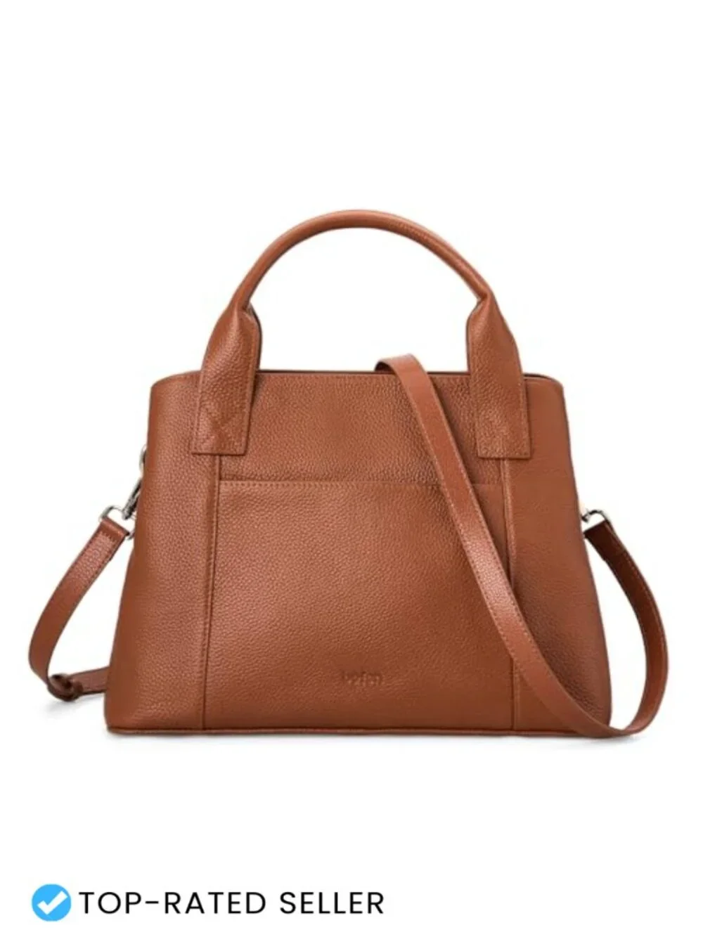 Genuine Leather Women's Satchel Tote Crossbody Shoulder Purse with Zipper